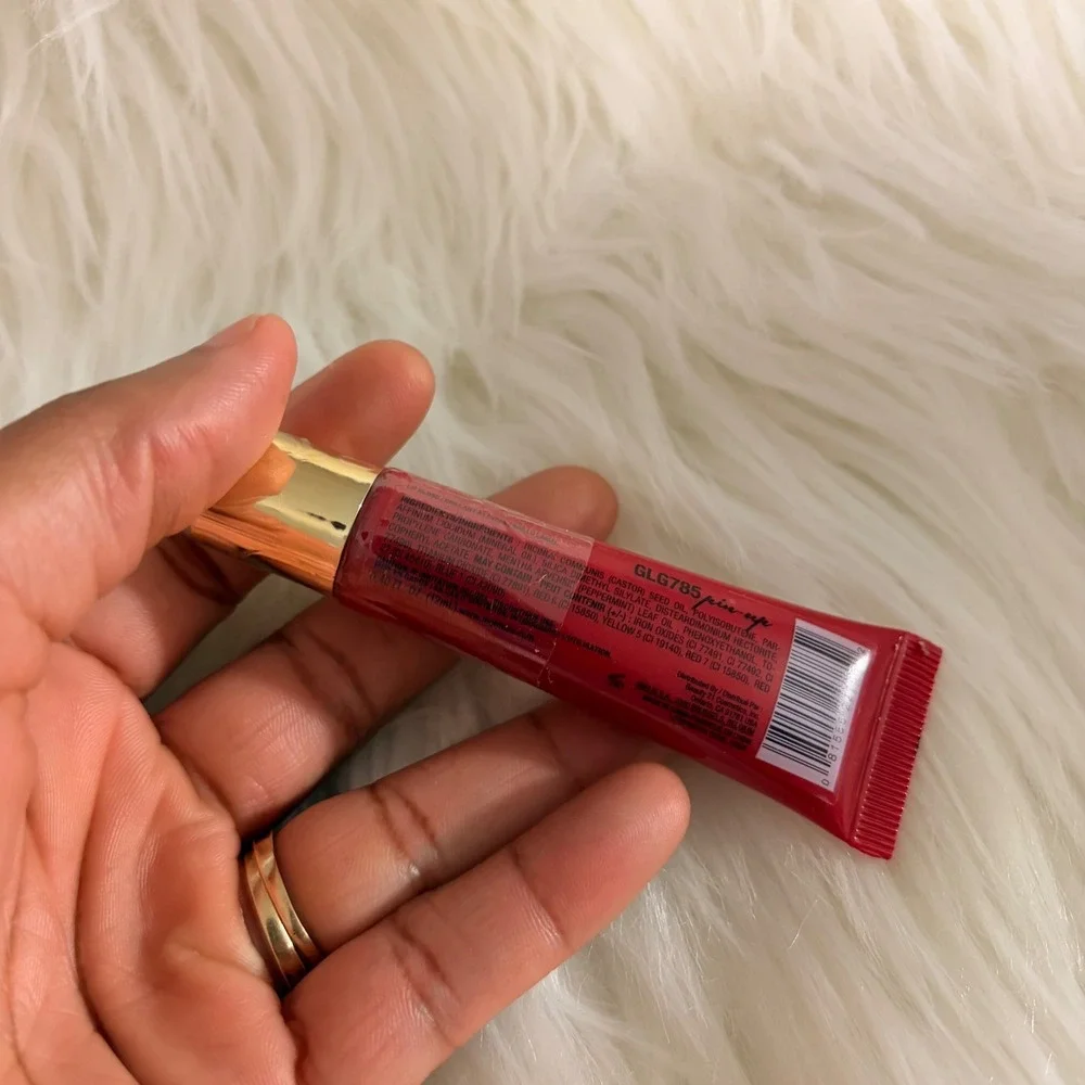 L.A. Girl Glazed Lip Paint Women 0.4oz Pin-Up Red New Glossy Liquid Lipstick GL